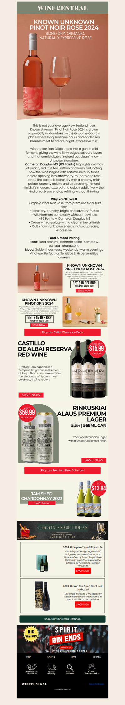 🌸 Known Unknown Rosé 2024 - bone dry, organic, quietly stunning