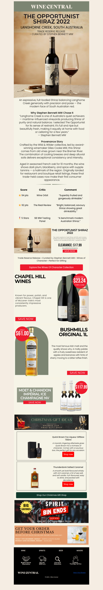 The Opportunist Shiraz - Old-vine South Australia meets modern finesse 🍷