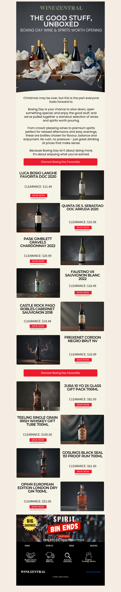 The Good Stuff, Unboxed - Celebrate Boxing Day with Wines Starting at $9.49