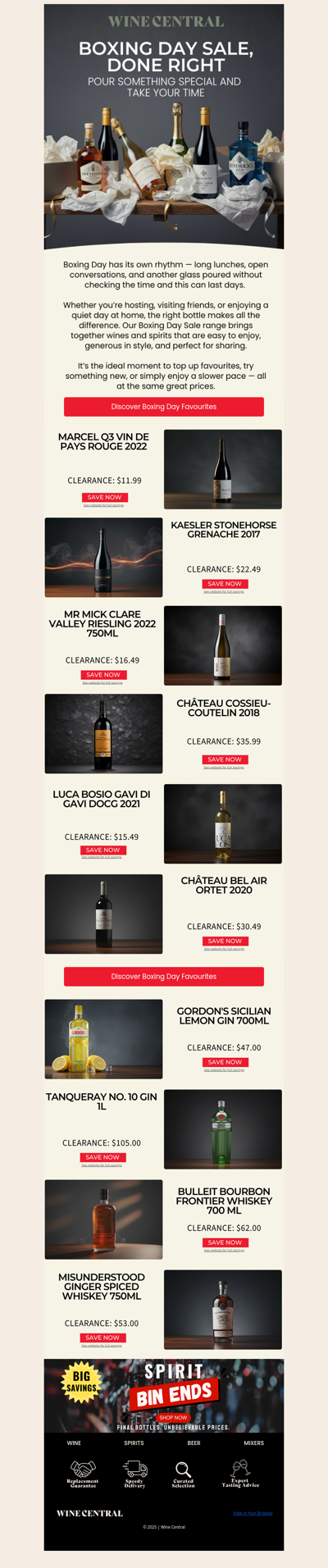 Boxing Day Sale, Done Right - Wines Starting at JUST $9.49