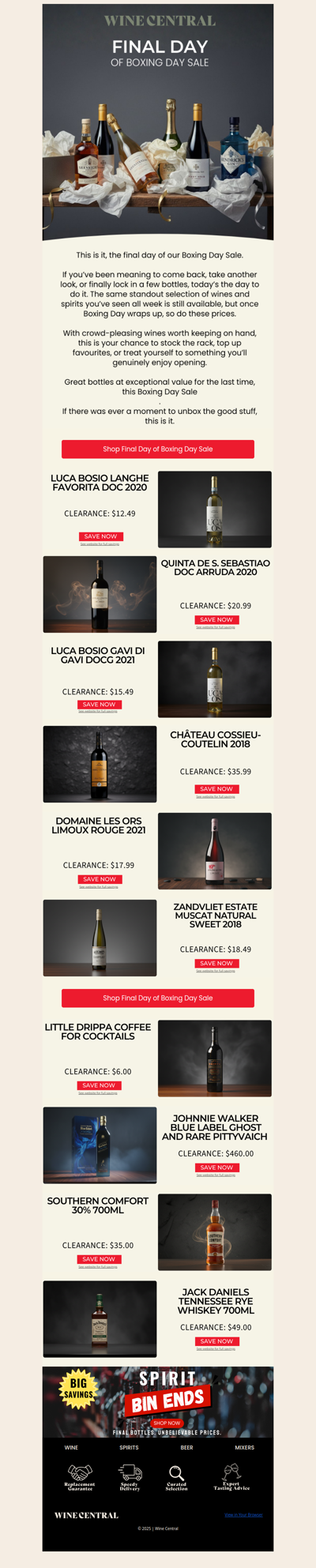 🚨 Final Day in our BIG Boxing Day Sale  - Final Savings On Now!