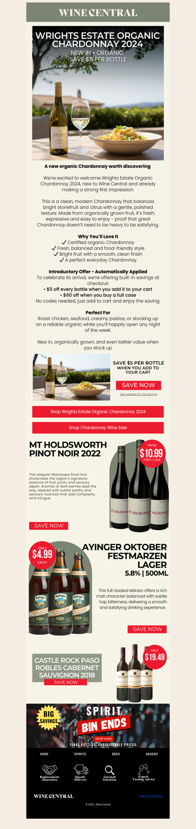 NEW Organic Chardonnay - Available Now 🏃‍➡️🍾