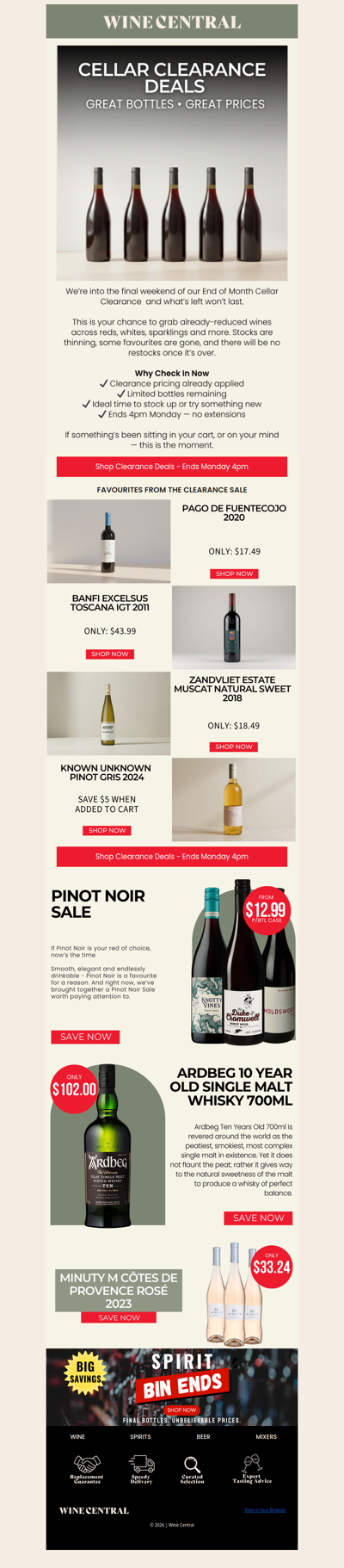 Final Weekend: Cellar Clearance Ends Tomorrow ⏰