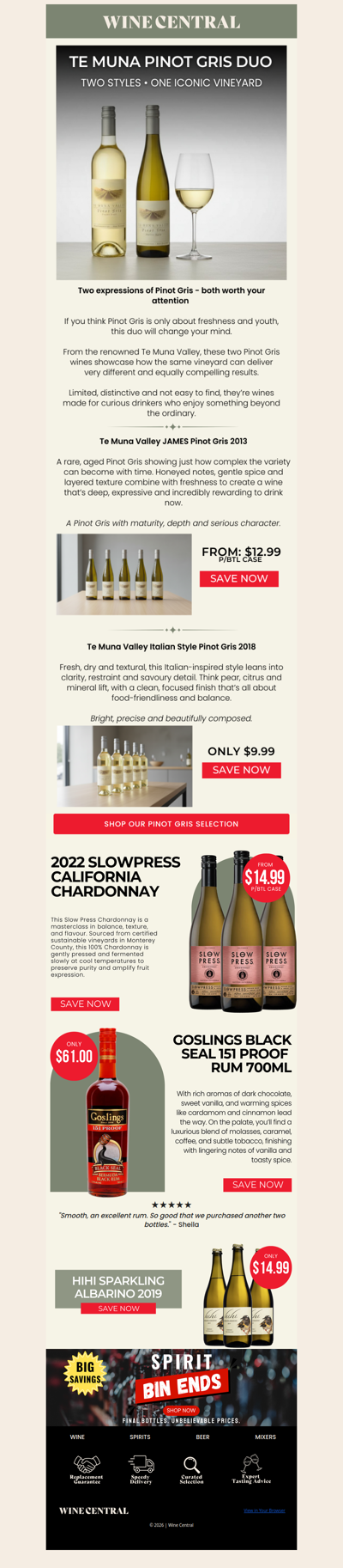 Two Rare Pinot Gris. One Vineyard. Limited Bottles 🍐 From $9.99