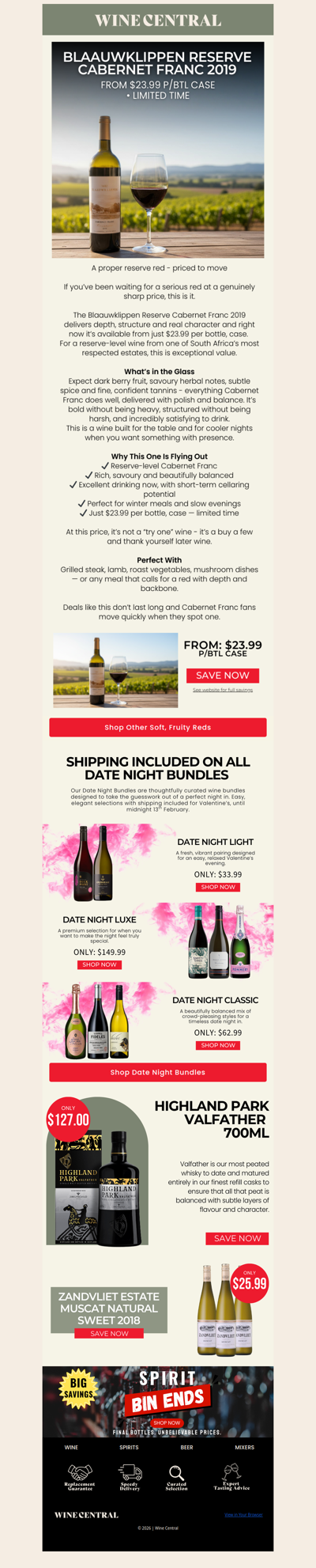 Reserve Cabernet Franc from $23.99 - This Is the Moment 🍷