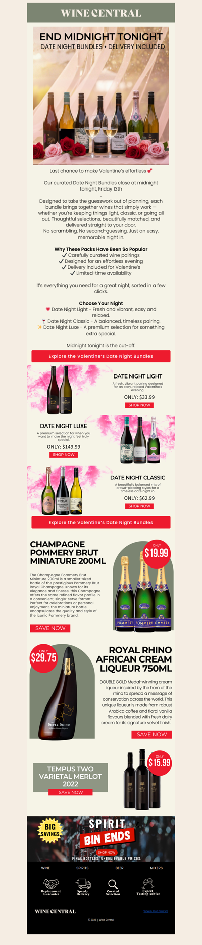 Final Day - Valentine’s Date Night, Delivered 💕