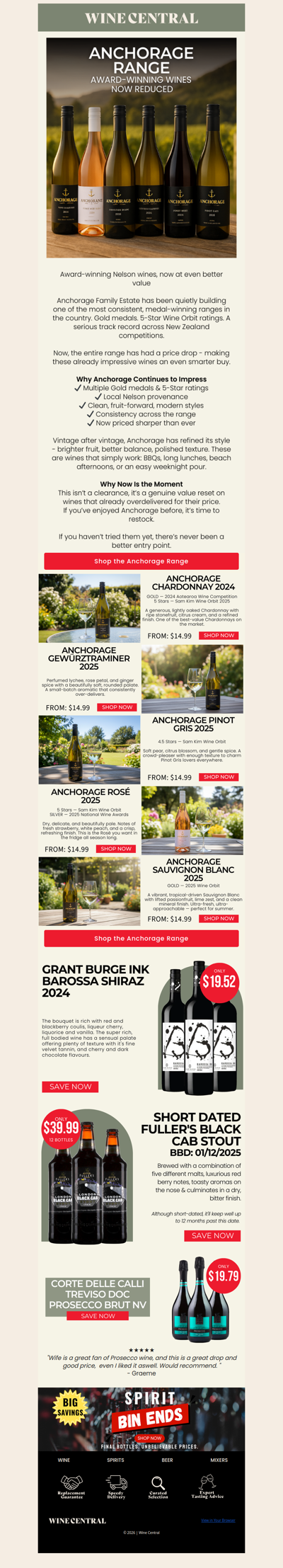 Anchorage Range - Now Even Better Value - From $14.99