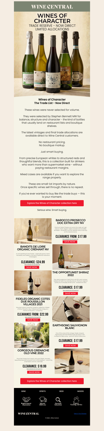 🍷MW Selected. No Restaurant Markup.