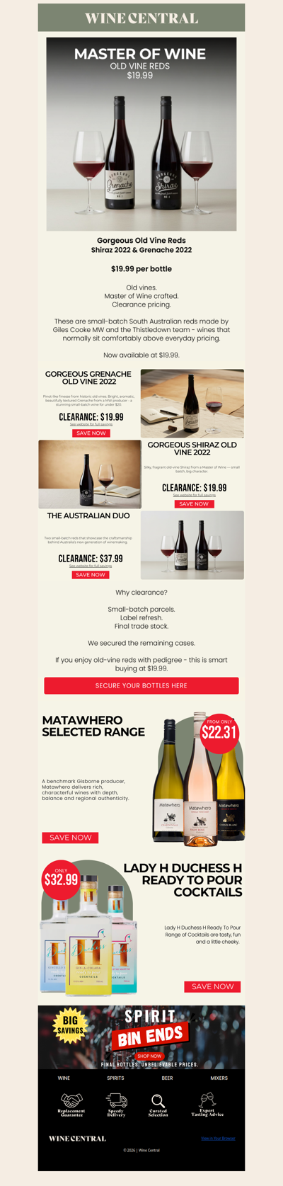 ❤️ Old Vine Reds - $19.99