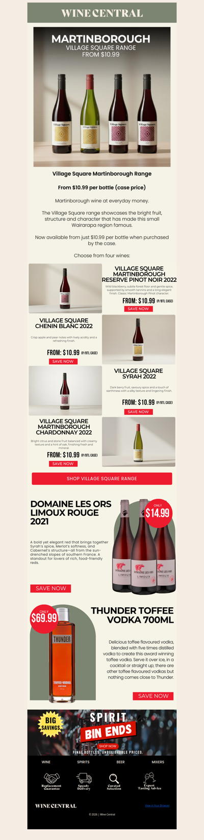 Martinborough Wines - Village Square - From $10.99