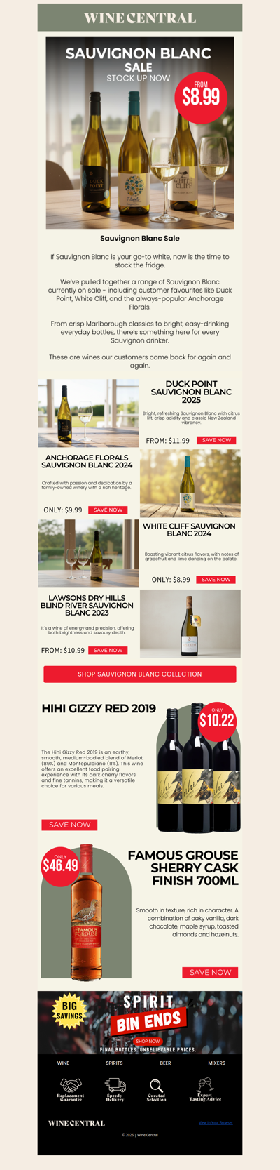 Sauvignon Blanc Deals - From $8.99