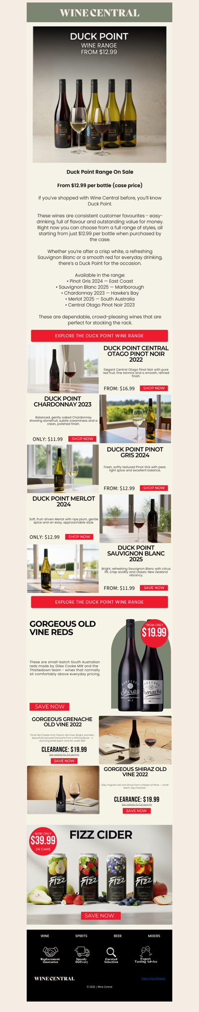 🦆 Duck Point Wines - From $12.99