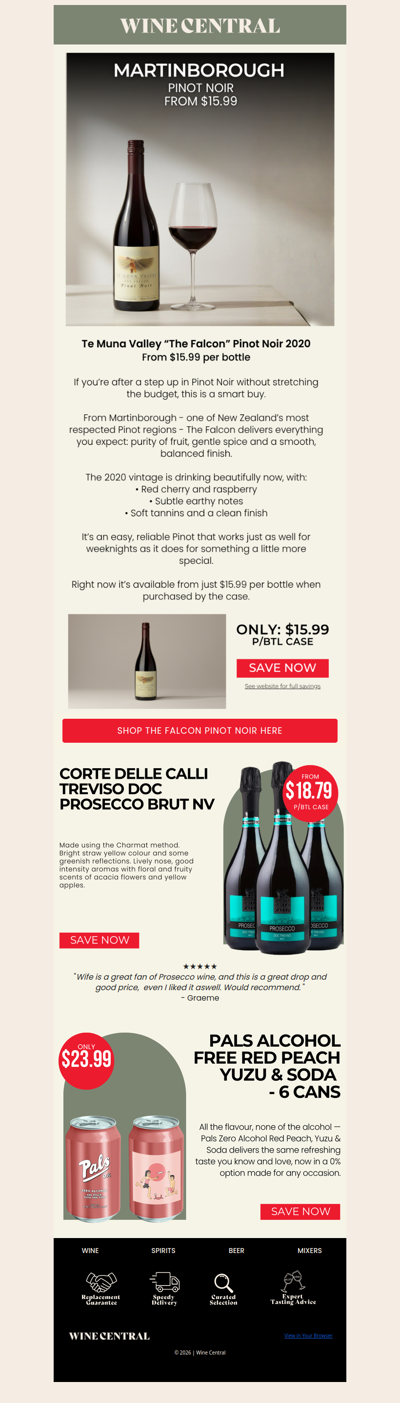 🍷 Martinborough Pinot - From $15.99