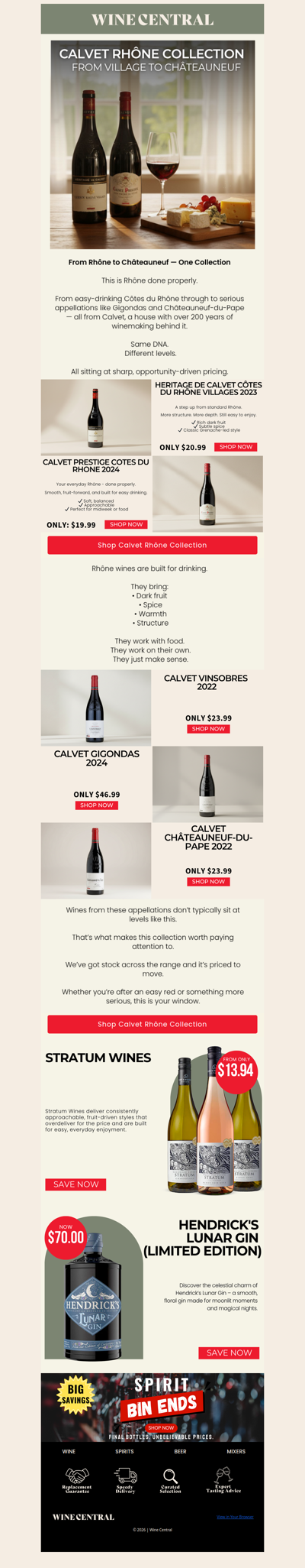 🍷 French Reds - Calvet Rhône Collection