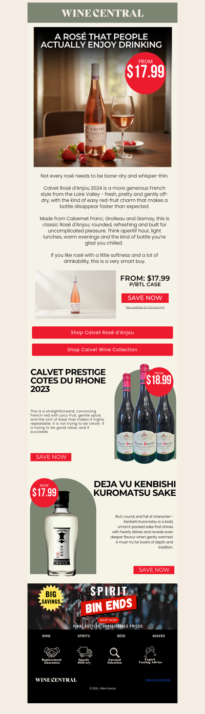 🍓Calvet Rosé d’Anjou 2024 - easy, pretty, dangerously drinkable