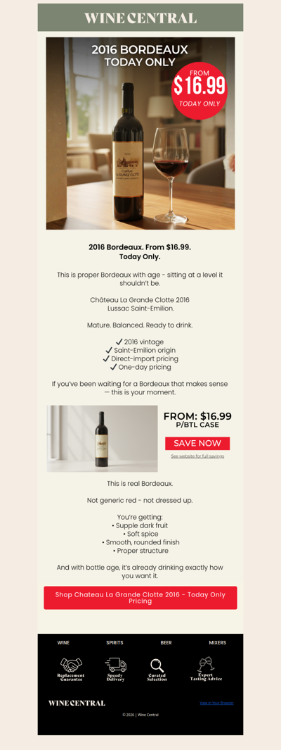 🍷 2016 Bordeaux. From $16.99. Today Only.