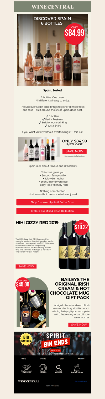 6 Spanish Wines. Only $84.99 - The Best Way to Discover Spain!