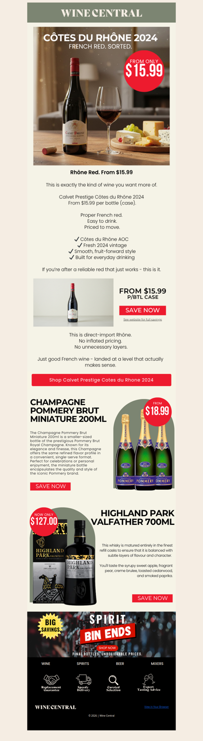 ❤️🍷 Rhône Red. From $15.99.