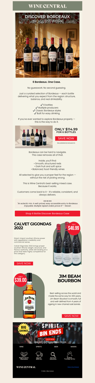 6 Bordeaux. One Easy Decision.