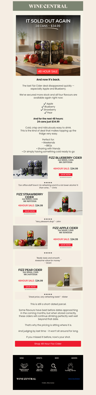 24 Cans. Ridiculous Value. 🍐🍎🍓🫐