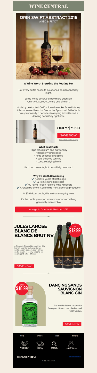 A Wine Worth Breaking the Routine For....