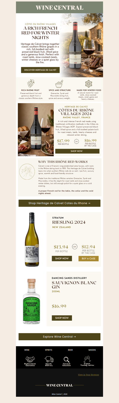 A rich French winter red for $16.99