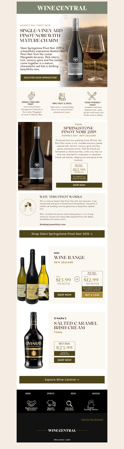 Limited parcel Hawke’s Bay Pinot Noir 👀