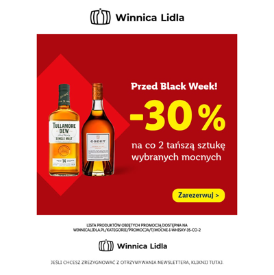 -30% na co drugą! Przed Black Week!