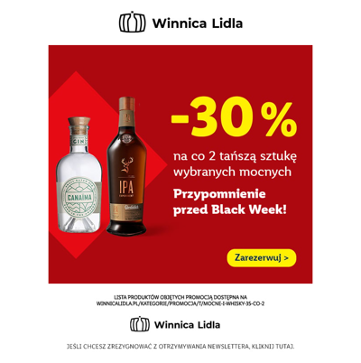 Przed Black Week! -30% na co 2 sztukę wybranych mocnych