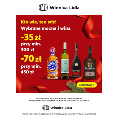 Prezent od nas! Zgarnij do -70 zł na wina i alkohole