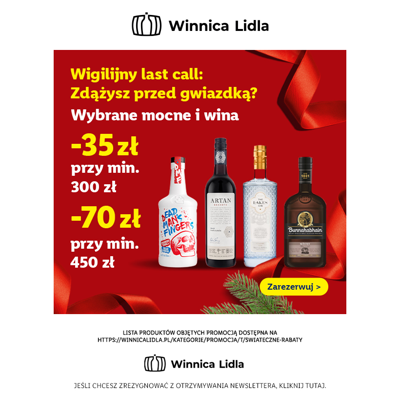 Świąteczne hity cenowe - ulubione trunki do 70 zł taniej