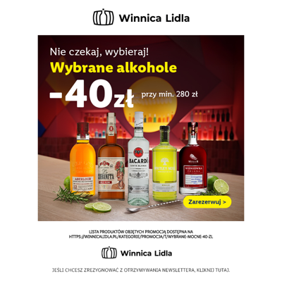 Koszyk od 280 zł taniej o 40 zł