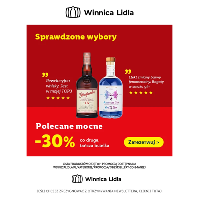 Polecane mocne: druga, tańsza -30%