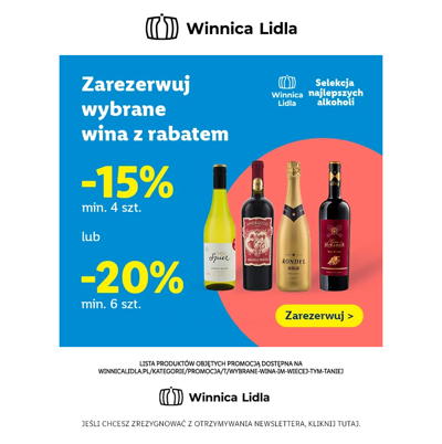 Im więcej win, tym większy rabat - do -20%