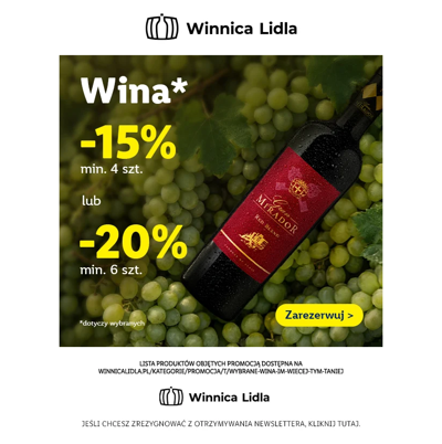 Czerwone, białe, różowe i musujące - do -20%