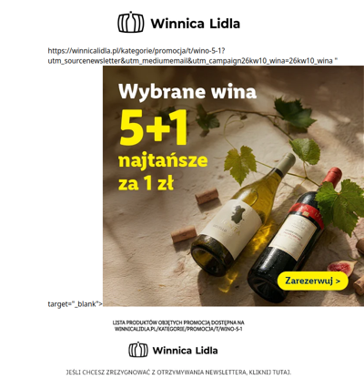 Wybrane wina: 5+1 za 1 zł