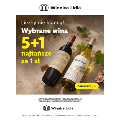 6 win w koszyku, jedno za 1 zł