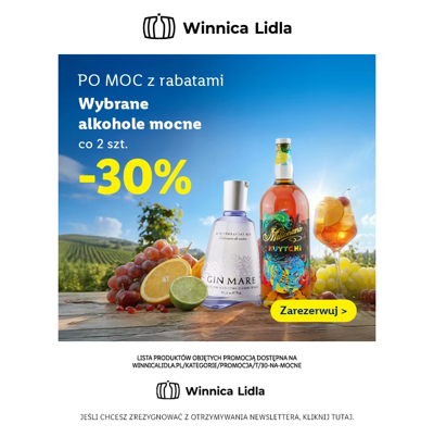 Psst… co druga, tańsza butelka mocnych -30%!