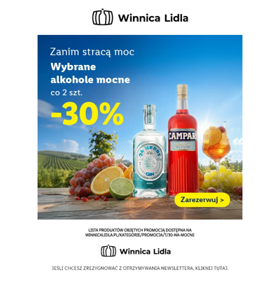 Co druga butelka mocnych -30% tylko dziś!