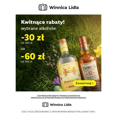 Do -60 zł na mocne i wina