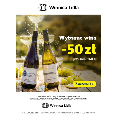 -50 zł na wino przy min. 260 zł