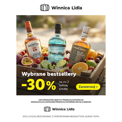 -30% na co drugą, tańszą sztukę!