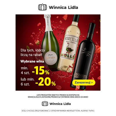 Wracamy do win: 4 szt. -15% lub 6 szt. -20%