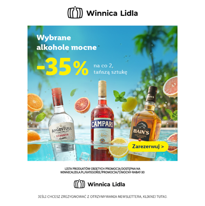 Wybrane alkohole mocne: Druga, tańsza sztuka -35%