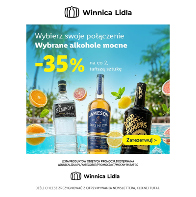 Wracamy do alkoholi mocnych: -35% na co drugą, tańszą sztukę