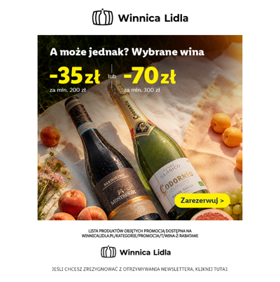 Ostatni moment na nawet -70 zł przy rezerwacji win