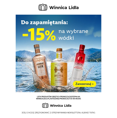 Wybrane wódki nadal -15%