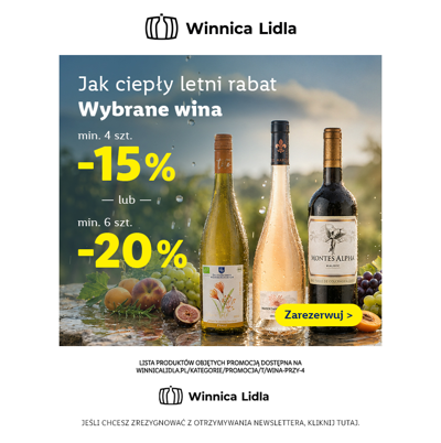 Wybrane wina do -20% - szkoda przegapić!