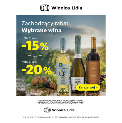 Wybrane wina do -20% tylko do końca akcji