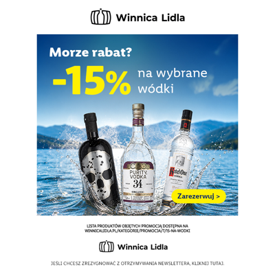 Twój rabat -15% na wódki czeka